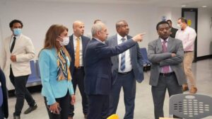 بالصور.. أعضاء المجلس التنفيذى للأكاديمية العربية للعلوم والتكنولوجيا والنقل البحرى يتفقدون مقر الأكاديمية بالقرية الذكية 9 FB IMG 1627509648019
