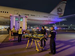من غزة عبر العريش.. وصول الدفعة الـ 18 من الجرحى والمرضى الفلسطينيين إلى أبو ظبي للعلاج 1 IMG 20240705 WA0050
